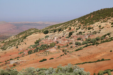 Old traditional mountain town in Atlas region, Morocco