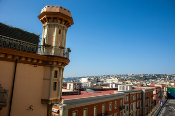 Naples, Italy The famous city of the italian south with Largo Maradona, Plebiscito Square, the gallery, Quartieri Spagnoli Spaccanapoli Vomero and the lagoon. Murales all over the town