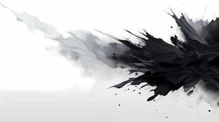 Chinese ink black and white abstract wallpaper