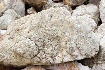 Natural stone background or limestone rock texture.