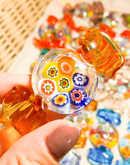 Vibrant Murano Glass Art Piece