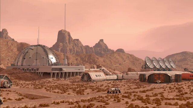 Mars Colony and Astronauts