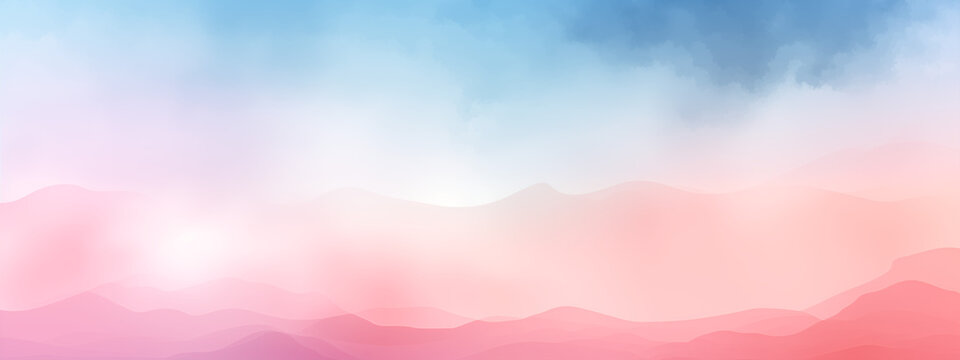 Serene Dawn: Abstract Pink Hues and Silhouettes