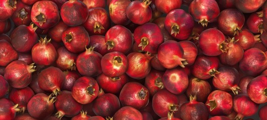 Group of pomegranates. Pomegranate closeup, background
