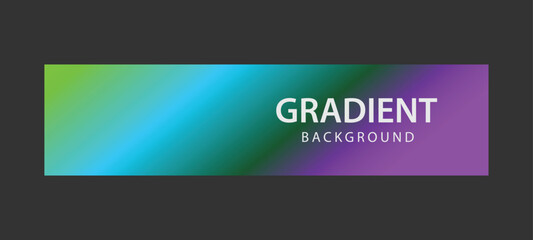 Colorful vibrant gradient color horizontal banner template vector