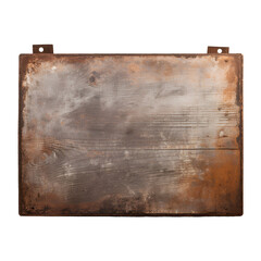 Fototapeta premium Empty Rustic Sign: Metallic Elegance, Isolated on Transparent Background, PNG