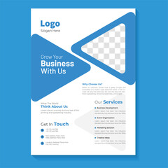 Business conference flyer template or online live webinar and corporate Business flyer, leaflet, poster layout, Business Brochure template design