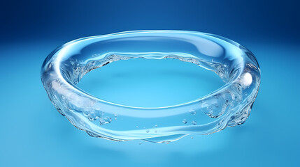 Circular reflections of water liquid ripples are seen in this detailed aerial photo