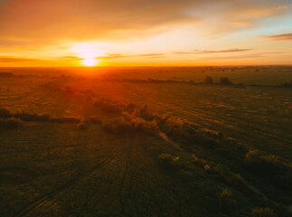 aerial vew of the geen field stack