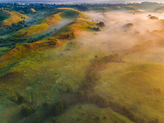 view of the landscape from above