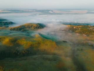 view of the landscape from above