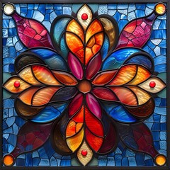 Kaleidoscopic Light: Colorful Abstract Stained Glass Patterns