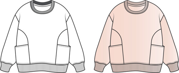 Clothing Design Technical Drawings: Flat Sketches and Vector Illustrations for Fashion Designers to Enhance Their Collections.