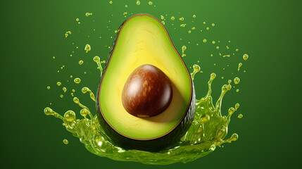 Fresh avocado on background