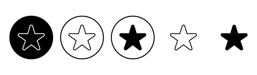Star Icon set. rating icon vector. favourite star icon