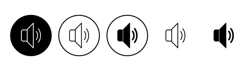 Speaker icon set. volume icon vector. loudspeaker icon vector. sound symbol