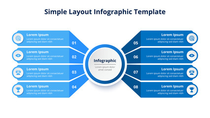 Infographic design template plan concept with 8 steps