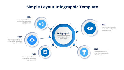 Infographic design template with 5 steps