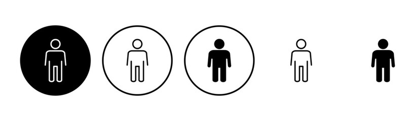 Man icon set. male icon vector. human symbol