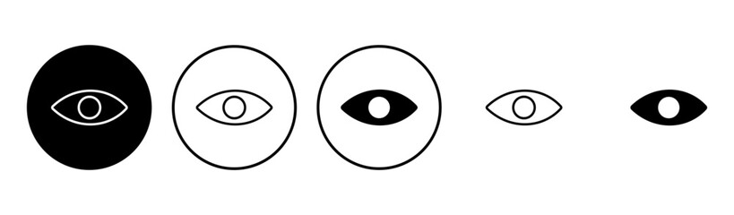 Eye icon set. Eye vector icon. Look and Vision icon.