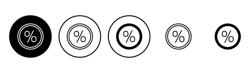 Discount icon set. Discount tag icon.