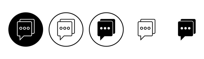Chat icon set. speech bubble icon. comment icon vector. message. contact us