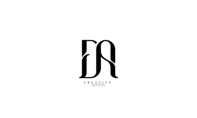 Alphabet letters Initials Monogram logo DA AD D AD