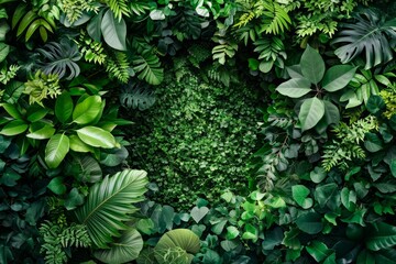 Isolated scene of a lush and vibrant foliage background. A mesmerizing display of nature's greenery.