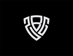 Fototapeta premium ZBG creative letter shield logo design vector icon illustration