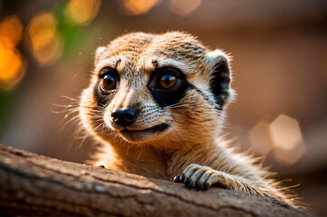 Naklejka premium Curious Meerkats: Captivating Moments from the Wild