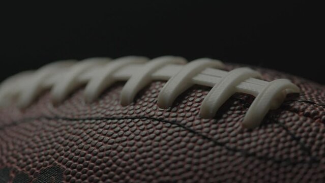 Dramatic, cinematic macro texture shots of a football
