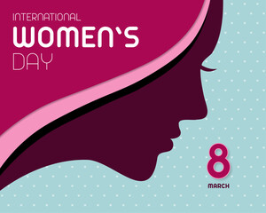 Unique creative typography of "International Women's Day"