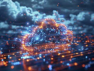 Fototapeta premium Cloud-Native Development boosts agility by leveraging microservices and containerization for cloud-ready apps.