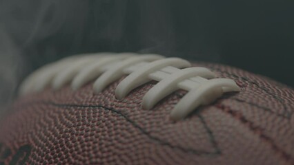 Dramatic, cinematic macro texture shots of a football - Powered by Adobe