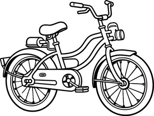 Fototapeta premium Vintage bicycle sketch drawing