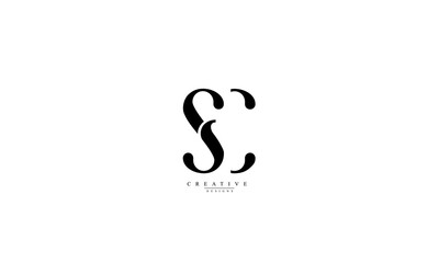 Alphabet letters Initials Monogram logo SC CS S C