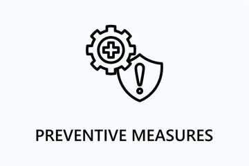 Preventive Measures icon or logo sign symbol vector illustration