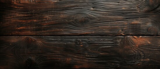 This photo showcases a close-up view of a dark wooden surface, highlighting its prominent knots and unique texture.