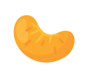 Peeled Orange Fruit Slice Icon Element Vector Illustration