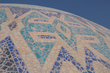 View of the Chorsu market dome in Tashkent, Uzbekistan, in summer.