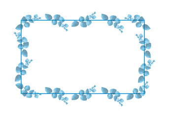 concept flat vector Tropical leaves in a circle floral design frame illustration on a white background.