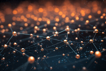 A close-up view of interconnected nodes in a networked world