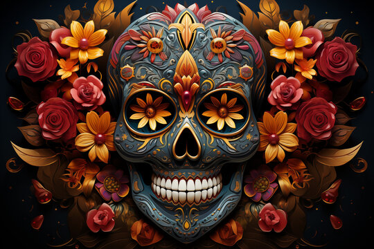 Cinco de Mayo Karneval Mexiko, Hasen und Totenkopf