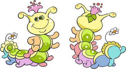 COLORFUL SMILING CATERPILLAR