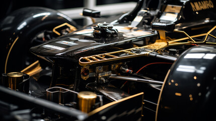 A close-up look at the intricate details of a championship vehicle