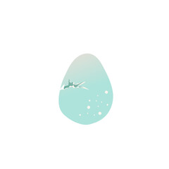Cracked egg illustration 