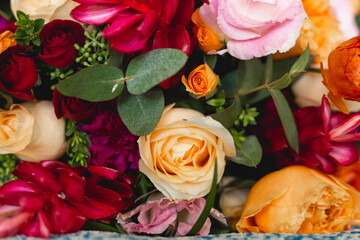 Wedding bouquet flowers close up