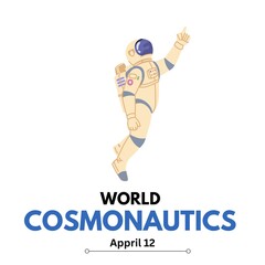 world cosmonautics day. 12 April Cosmonautics Day banner.