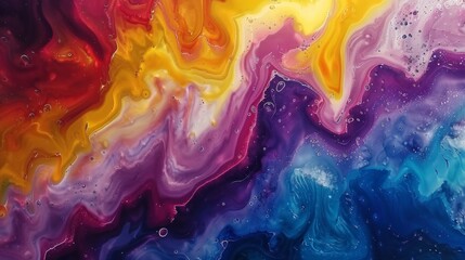 Vibrant Liquid Colors Flow Abstract Art. 