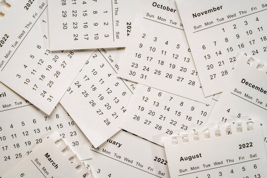 background of monthly calendar pages, business and time passing concept